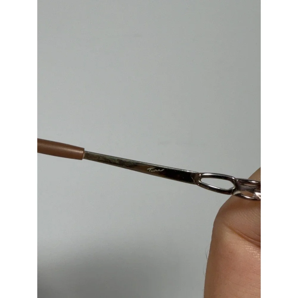 Tura Mod 939 VIO‎ Oval Eyeglasses frames Violet Metal Chain Link 51-17-135 Case
